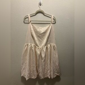 Arula Elegant Cream Dress with Floral Design